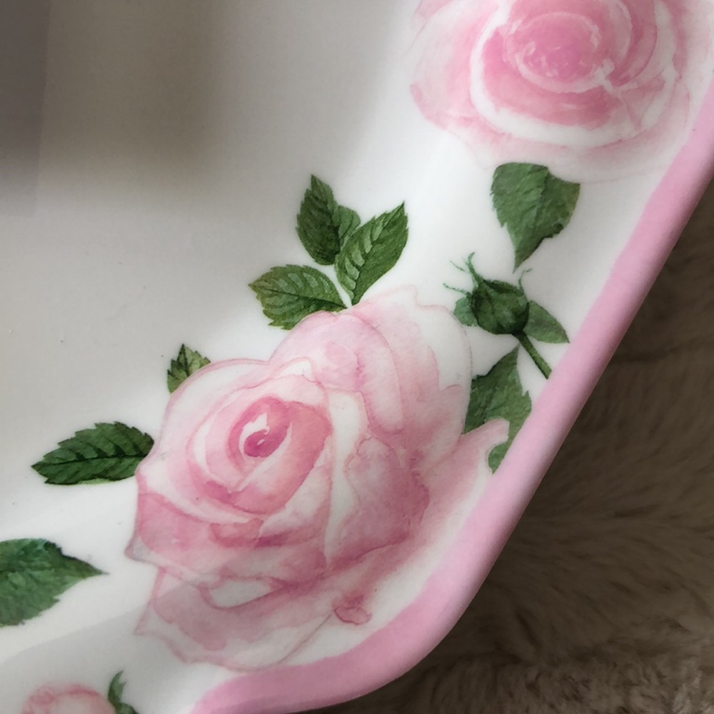 Nanette Lepore Pink Rose Floral Dinner Plates - Picture 3 of 7
